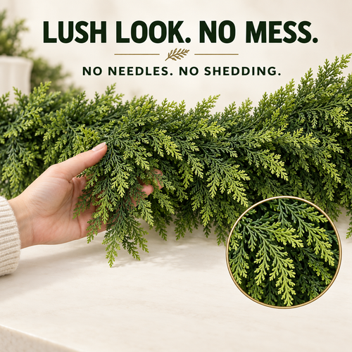 Maplehollows Draped Cedar Garland